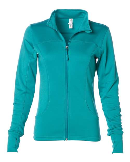 Independent Trading Co. Women's Poly-Tech Full-Zip Track Jacket EXP60PAZ Custom Embroidered Business Logo