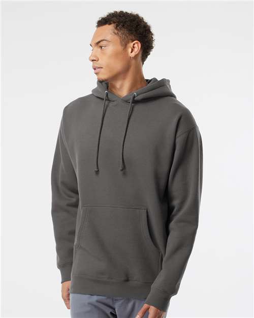 Custom Embroidered  Independent Trading Co. Heavyweight Hooded Sweatshirt IND4000 Charcoal