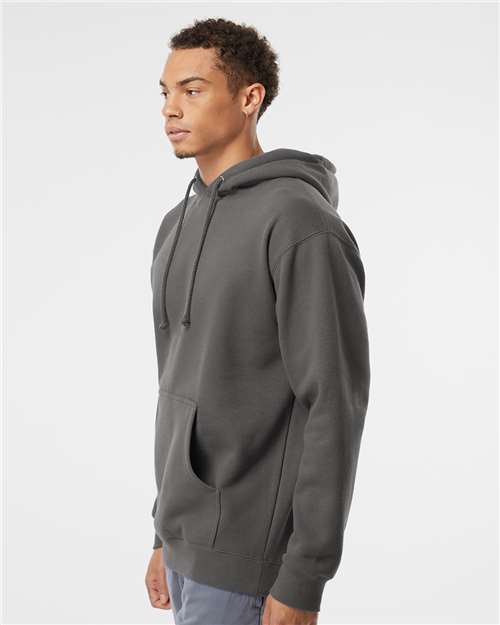 Independent Trading Co. Heavyweight Hooded Sweatshirt IND4000 Charcoal Custom Embroidered Business Logo