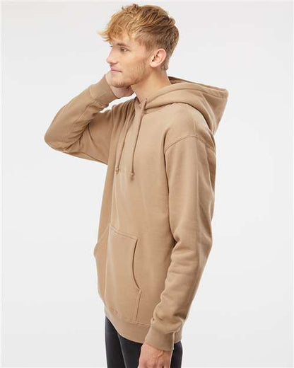 Independent Trading Co. Heavyweight Hooded Sweatshirt IND4000 Sandstone Custom Embroidered Business Logo