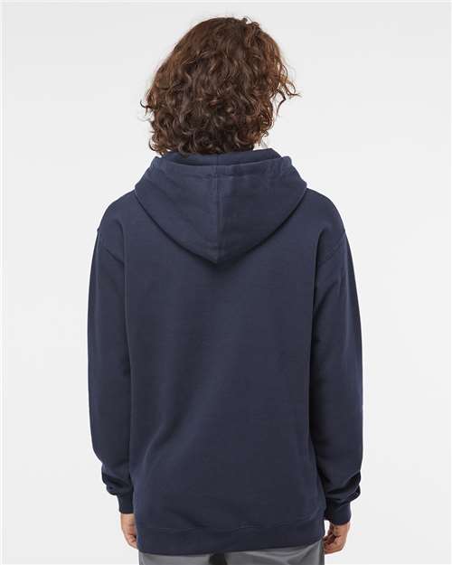 Independent Trading Co. Heavyweight Hooded Sweatshirt IND4000 Slate Blue Custom Embroidered Business Logo
