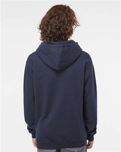 Independent Trading Co. Heavyweight Hooded Sweatshirt IND4000 Slate Blue Custom Embroidered Business Logo