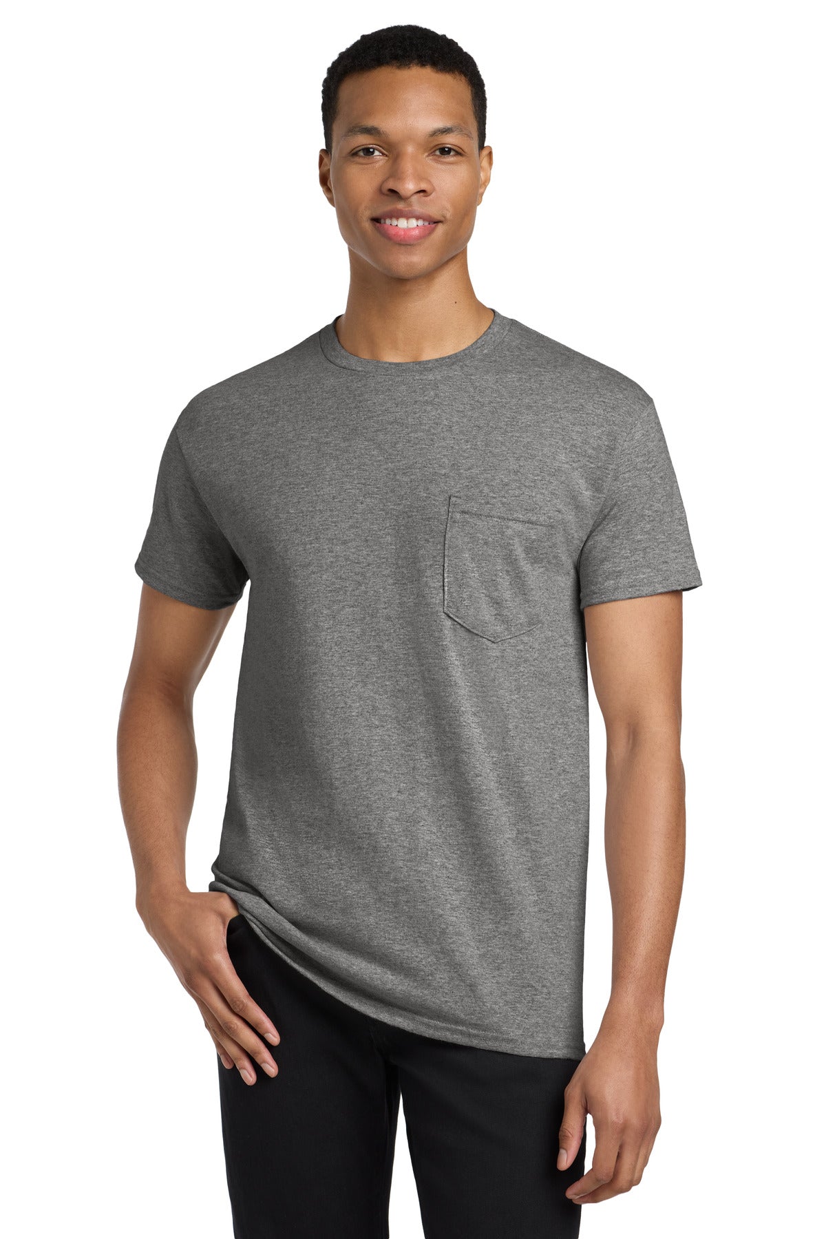 Gildan    Heavy Cotton    100% Cotton Pocket T-Shirt. 5300
