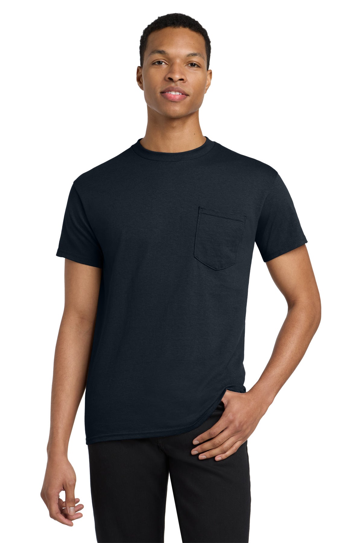 Gildan    Heavy Cotton    100% Cotton Pocket T-Shirt. 5300