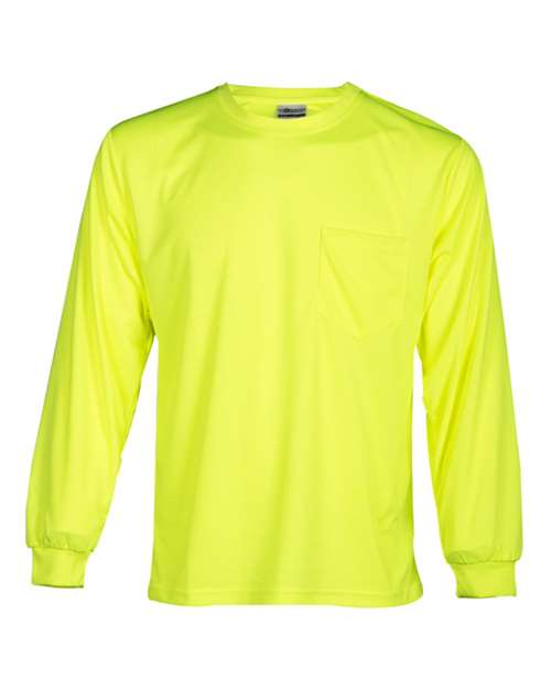 Kishigo Unisex Microfiber Polyester Long Sleeve T-Shirt 4591