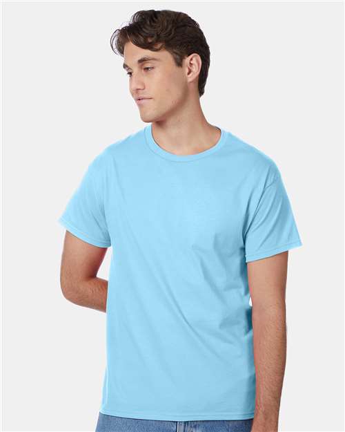 Custom Embroidered  Hanes Authentic T-Shirt 5250 Aquatic Blue