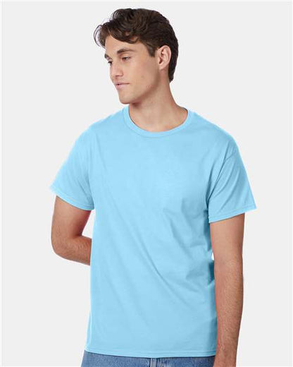 Custom Embroidered  Hanes Authentic T-Shirt 5250 Aquatic Blue