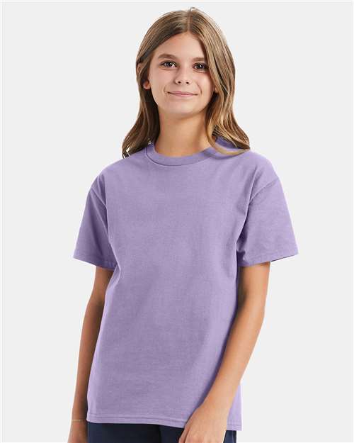 Custom Embroidered  Hanes Authentic Youth T-Shirt 5450 Lavender