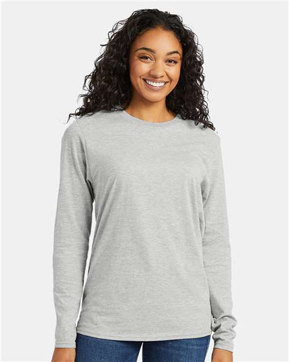 Custom Embroidered  Hanes Perfect-T Long Sleeve T-Shirt 498L  