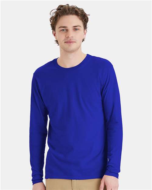 Custom Embroidered  Hanes Perfect-T Long Sleeve T-Shirt 498L  