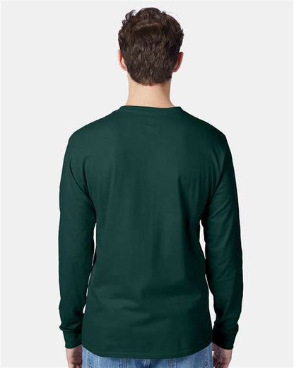 Hanes Authentic Long Sleeve Pocket T-Shirt 5596