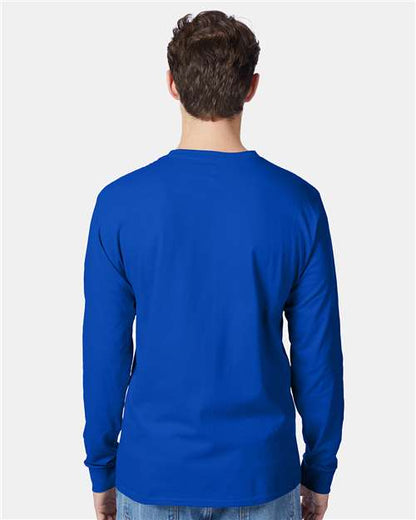Hanes Authentic Long Sleeve Pocket T-Shirt 5596