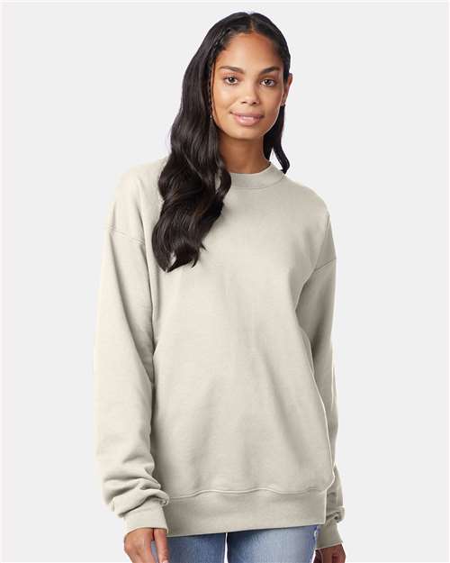 Custom Embroidered  Hanes Ultimate Cotton® Crewneck Sweatshirt F260 Natural
