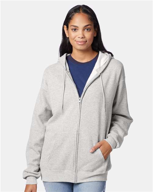 Custom Embroidered  Hanes Ecosmart® Full-Zip Hooded Sweatshirt P180  