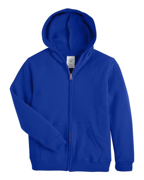 Hanes Youth EcoSmart Full-Zip Hooded Sweatshirt P480