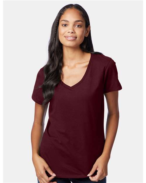 Hanes Women's Perfect-T V-Neck T-Shirt 2857