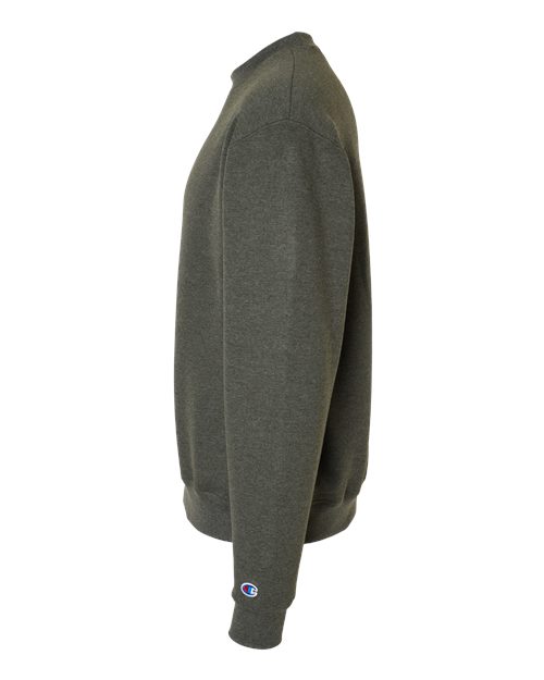 Champion Powerblend® Crewneck Sweatshirt S600 Dark Green Heather Custom Embroidered Business Logo