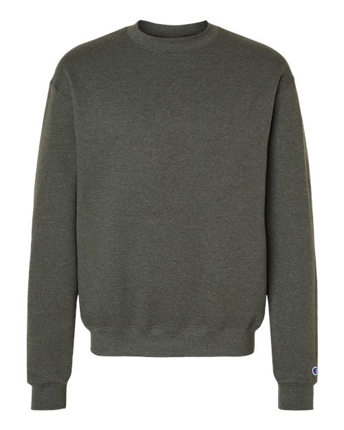 Champion Powerblend® Crewneck Sweatshirt S600 Dark Green Heather Custom Embroidered Business Logo