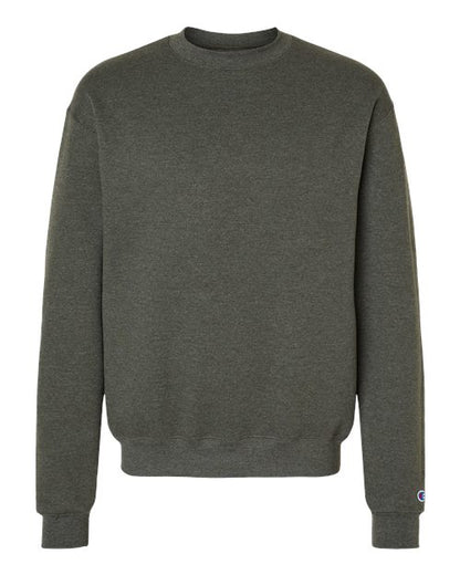 Champion Powerblend® Crewneck Sweatshirt S600 Dark Green Custom Embroidered Business Logo