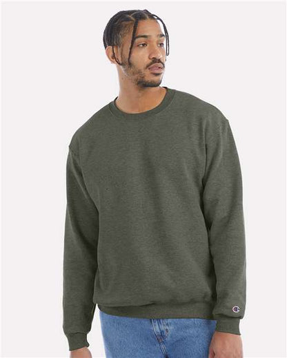 Custom Embroidered  Champion Powerblend® Crewneck Sweatshirt S600 Dark Green Heather