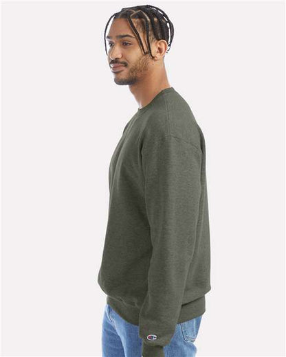 Champion Powerblend® Crewneck Sweatshirt S600 Dark Green Heather Custom Embroidered Business Logo
