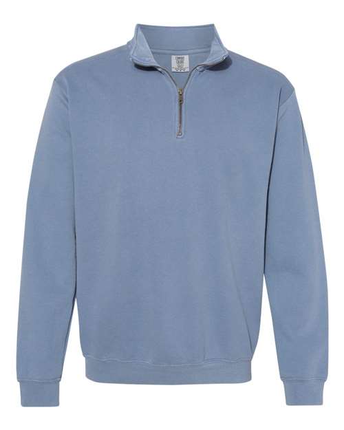 Comfort Colors Garment-Dyed Quarter Zip Sweatshirt 1580 Custom Embroidered Business Logo