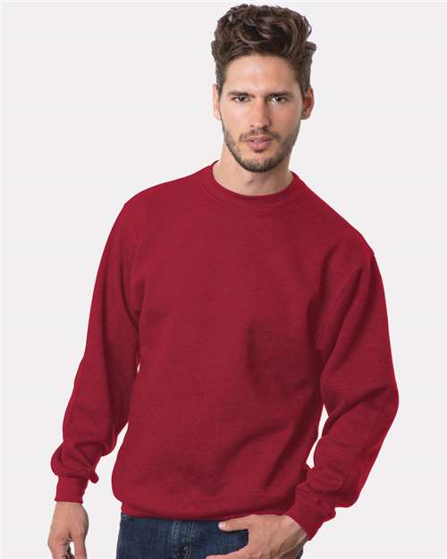 Custom Embroidered  Bayside USA-Made Crewneck Sweatshirt 1102 Cardinal