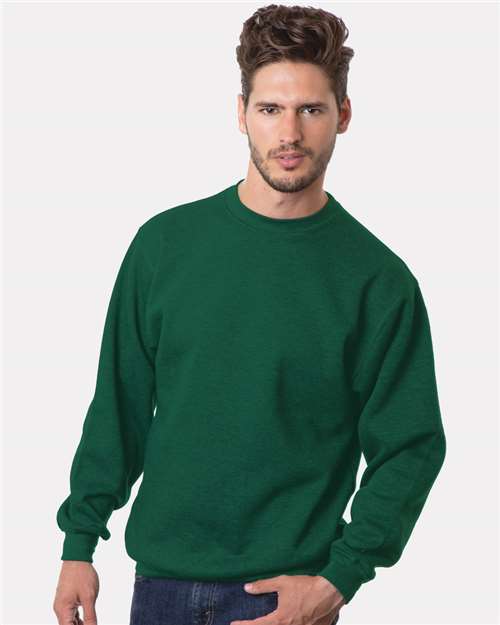 Custom Embroidered  Bayside USA-Made Crewneck Sweatshirt 1102 Hunter Green