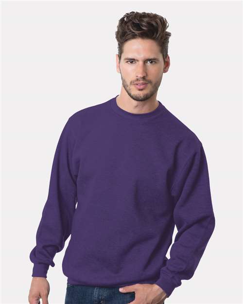 Custom Embroidered  Bayside USA-Made Crewneck Sweatshirt 1102 Purple