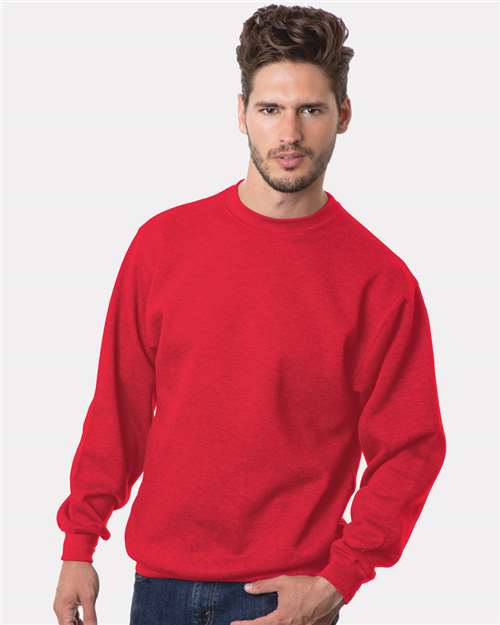 Custom Embroidered  Bayside USA-Made Crewneck Sweatshirt 1102 Red
