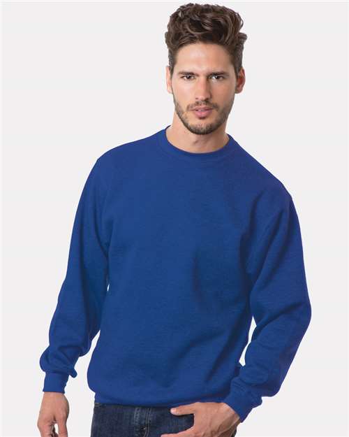 Custom Embroidered  Bayside USA-Made Crewneck Sweatshirt 1102 Royal Blue