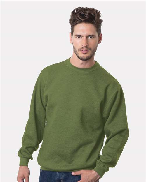 Custom Embroidered  Bayside USA-Made Crewneck Sweatshirt 1102 Olive