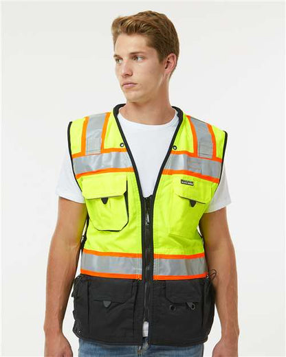 Custom Embroidered  Kishigo Premium Black Series® Surveyors Vest S5002-5003  