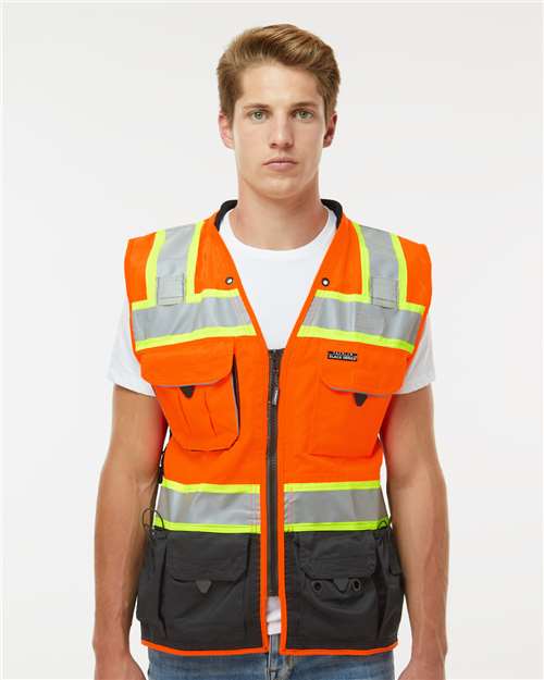 Custom Embroidered  Kishigo Premium Black Series® Surveyors Vest S5002-5003  