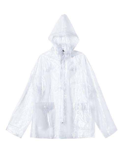Custom EmbroideredAugusta Sportswear Men's Clear Hooded Rain Jacket 4803 Clear