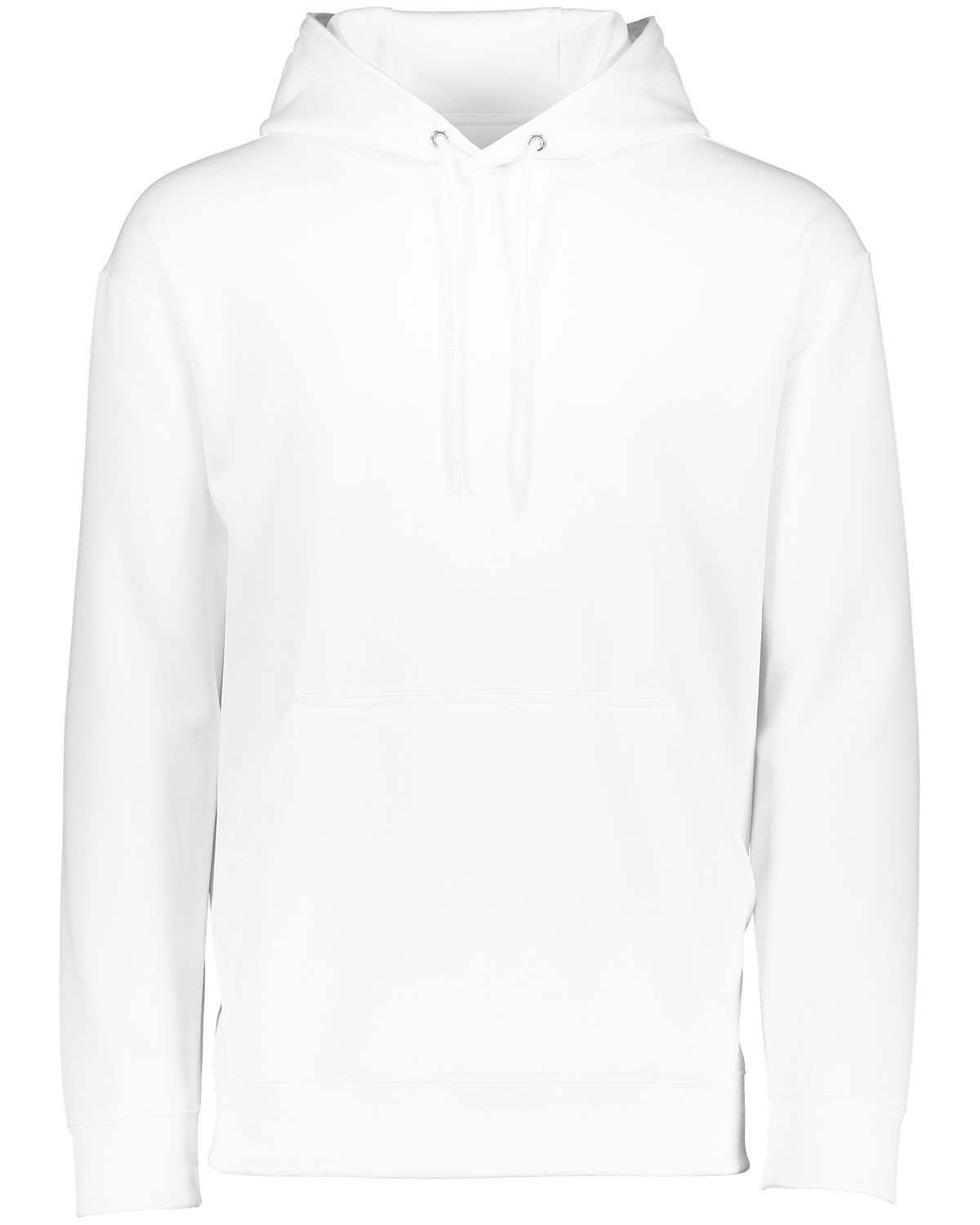 Augusta Sportswear Adult Wicking Fleece Hooded Sweatshirt 5505 WHITE