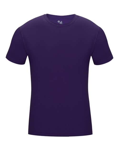 Custom EmbroideredBadger Men's Pro-Compression T-Shirt 4022 Purple