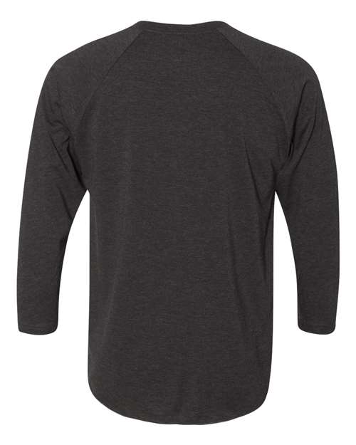 Next Level Triblend Three-Quarter Raglan T-Shirt 6051 Vintage Black Sleeves/ Vintage Black Body