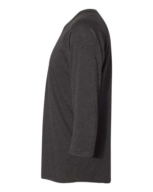 Next Level Triblend Three-Quarter Raglan T-Shirt 6051 Vintage Black Sleeves/ Vintage Black Body