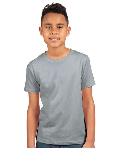 Next Level Youth Cotton T-Shirt 3310 Light Grey