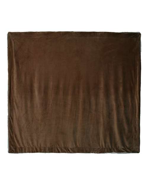 Alpine Fleece Oversized Mink Sherpa Blanket 8726 Custom Embroidered Business Logo