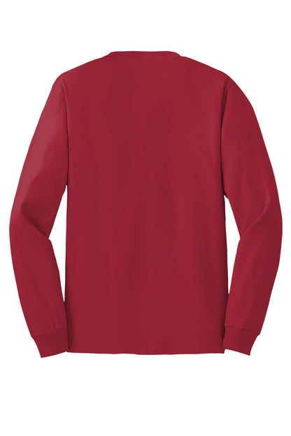 Hanes - Authentic 100% Cotton Long Sleeve T-Shirt.  5586