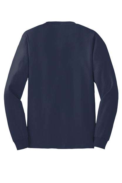 Hanes - Authentic 100% Cotton Long Sleeve T-Shirt.  5586