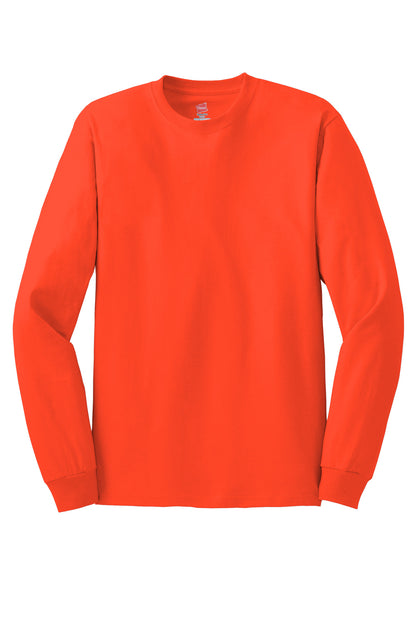 Hanes - Authentic 100% Cotton Long Sleeve T-Shirt.  5586