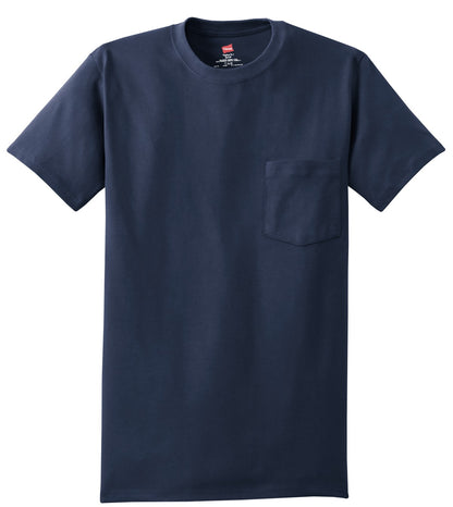 Hanes - Authentic 100%  Cotton T-Shirt with Pocket.  5590
