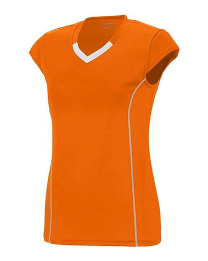 Custom EmbroideredAugusta Sportswear Girls' Blash Jersey 5132 Power Orange/ White