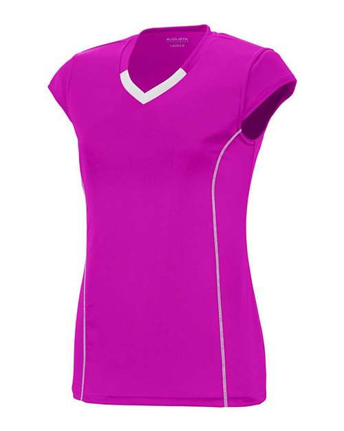 Custom EmbroideredAugusta Sportswear Girls' Blash Jersey 5132 Power Pink/ White