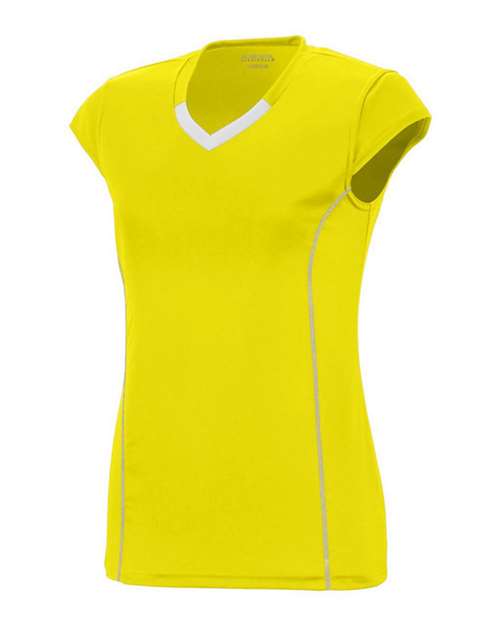 Custom EmbroideredAugusta Sportswear Girls' Blash Jersey 5132 Power Yellow/ White