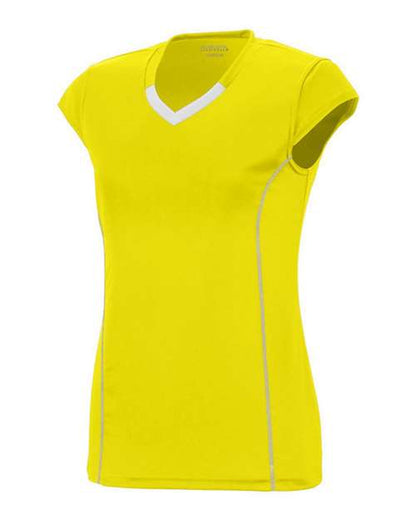 Custom EmbroideredAugusta Sportswear Girls' Blash Jersey 5132 Power Yellow/ White