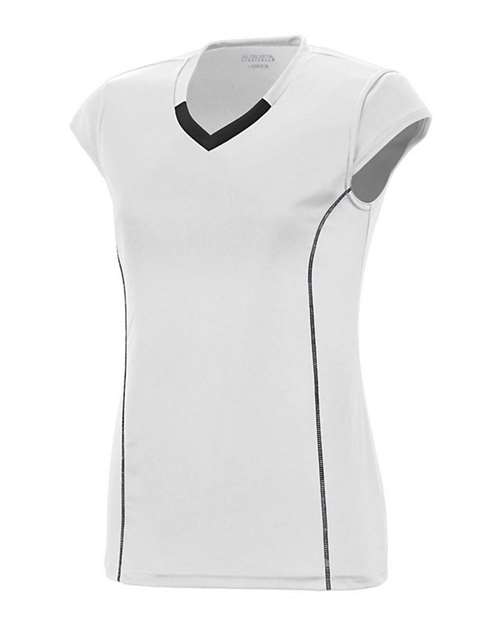Custom EmbroideredAugusta Sportswear Girls' Blash Jersey 5132 White/ Black